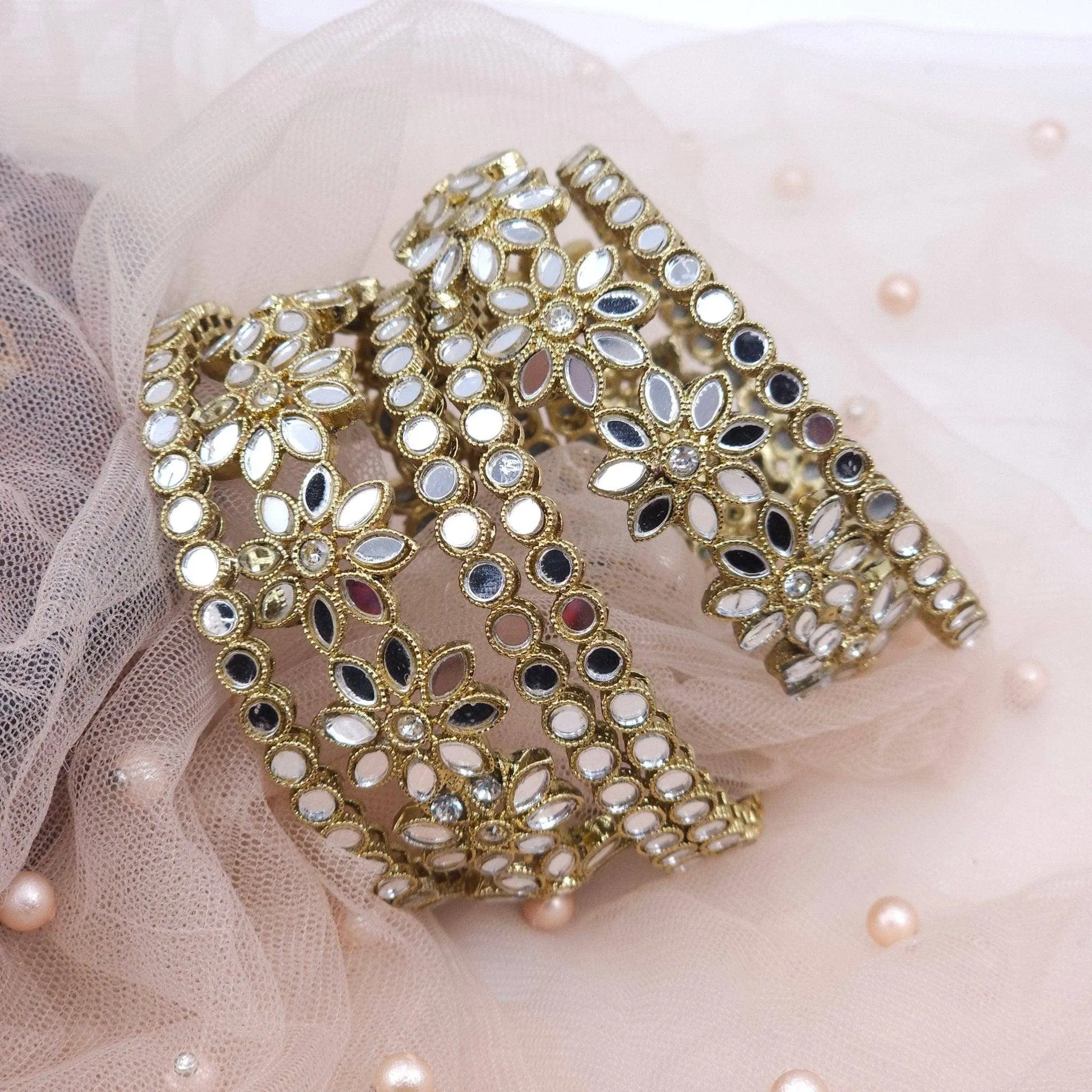 Daisy Set of 6 Bangles - Gold
