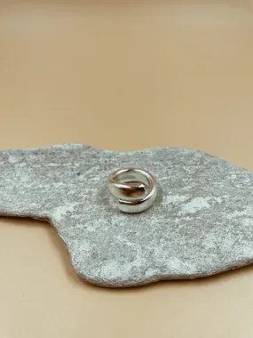Dani Unisex Wrap Ring in Silver Tone