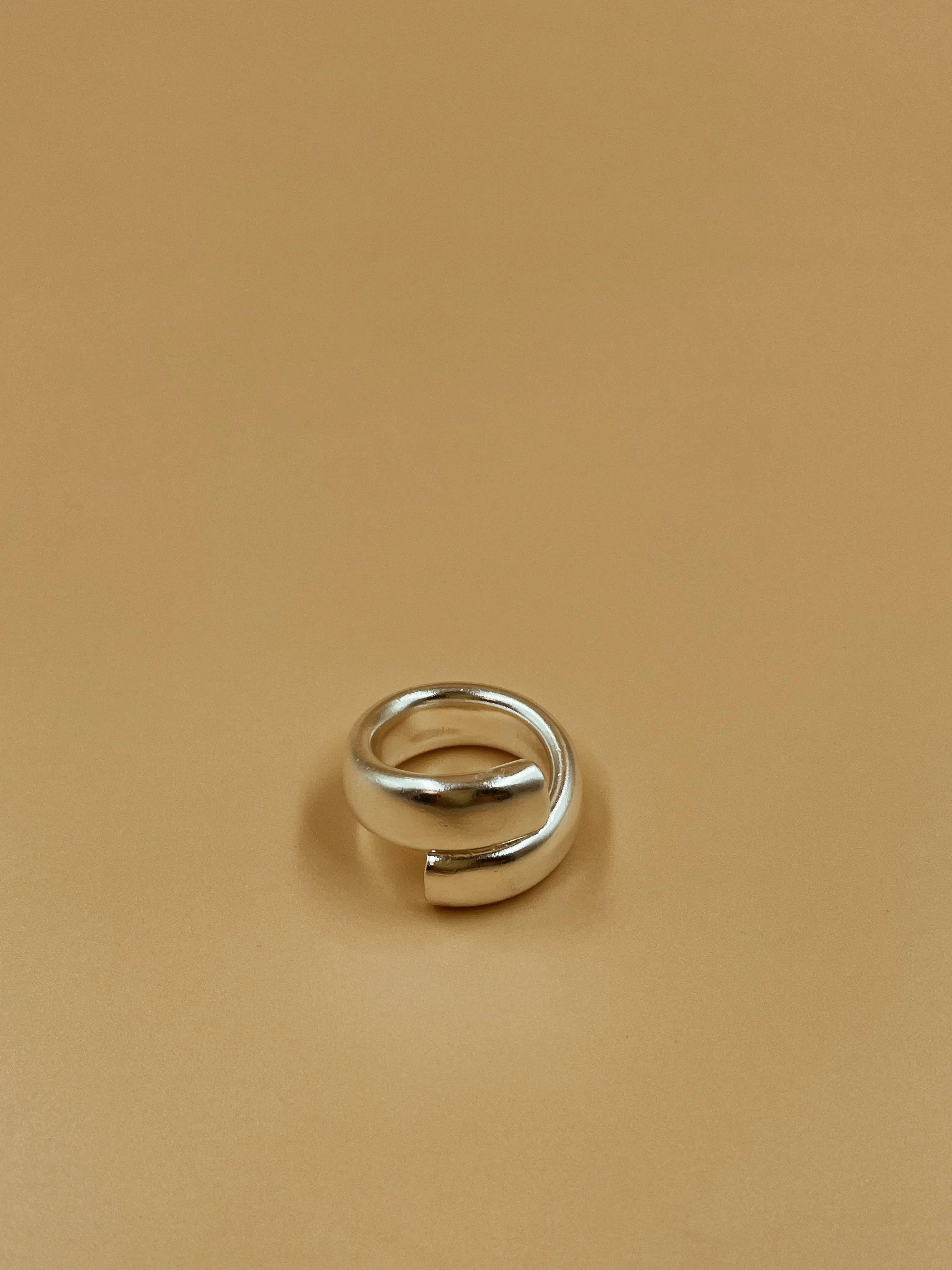 Dani Unisex Wrap Ring in Silver Tone