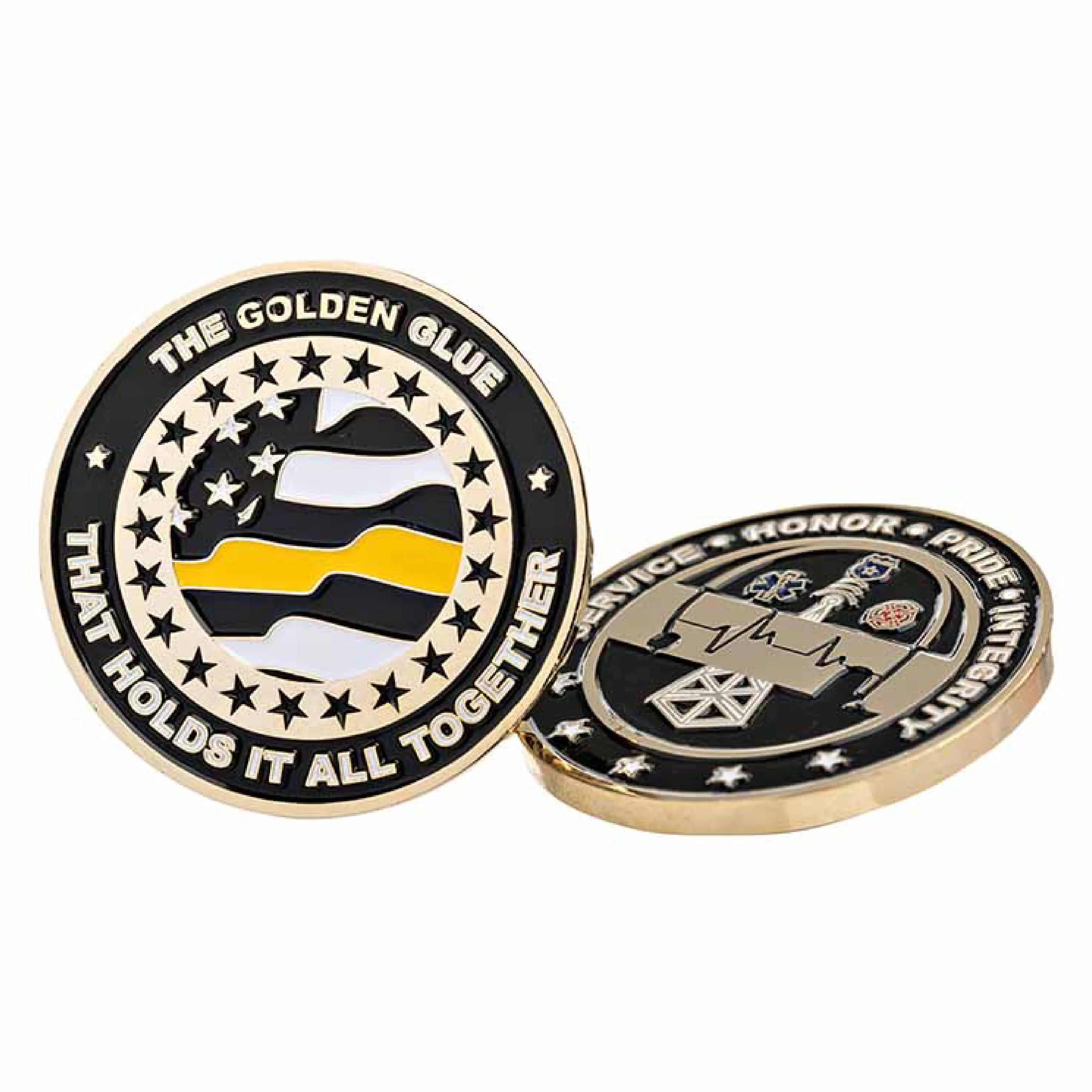 Dispatcher Thin Gold Line Challenge Coin - "Golden Glue"