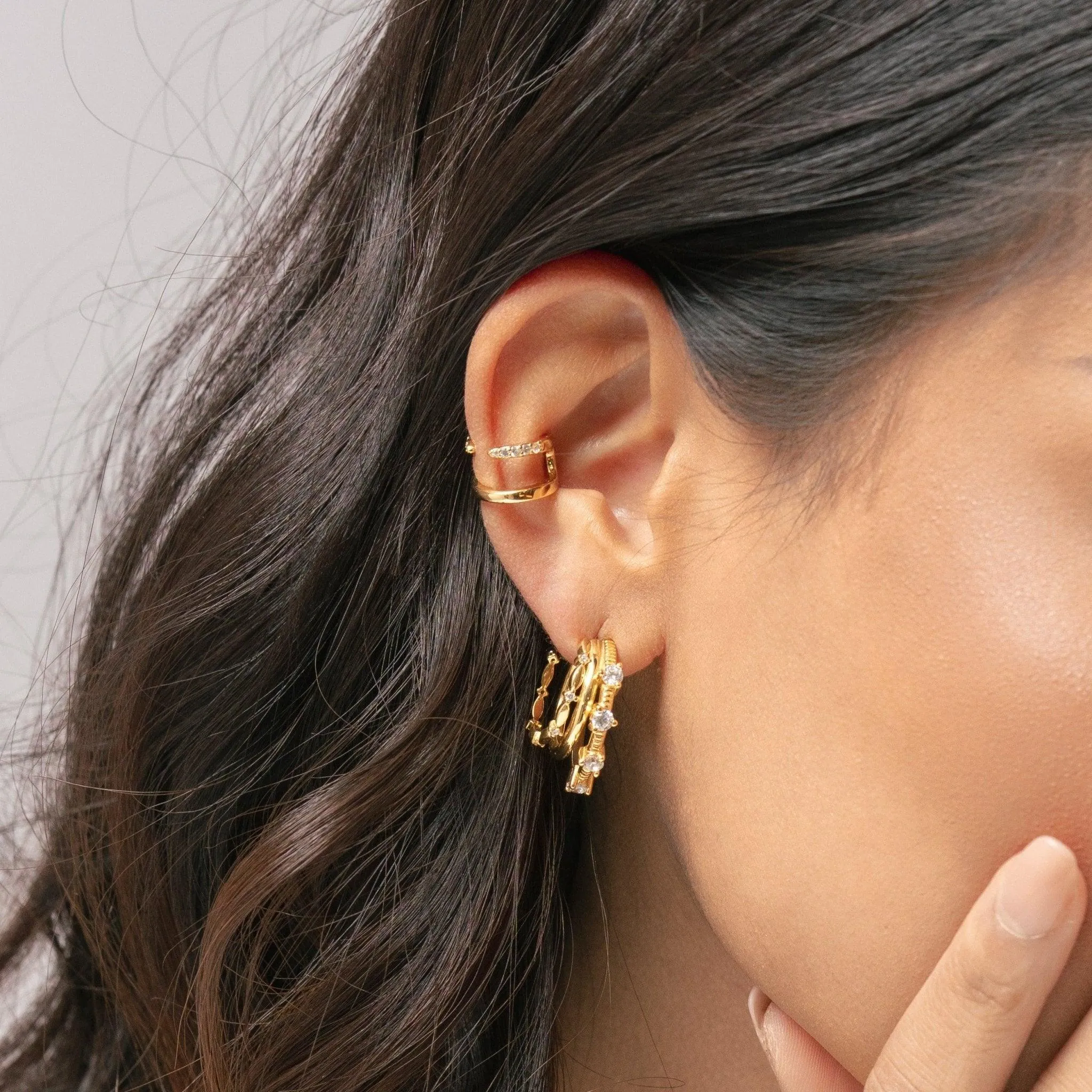 Double Banded Clawed Ear Cuff
