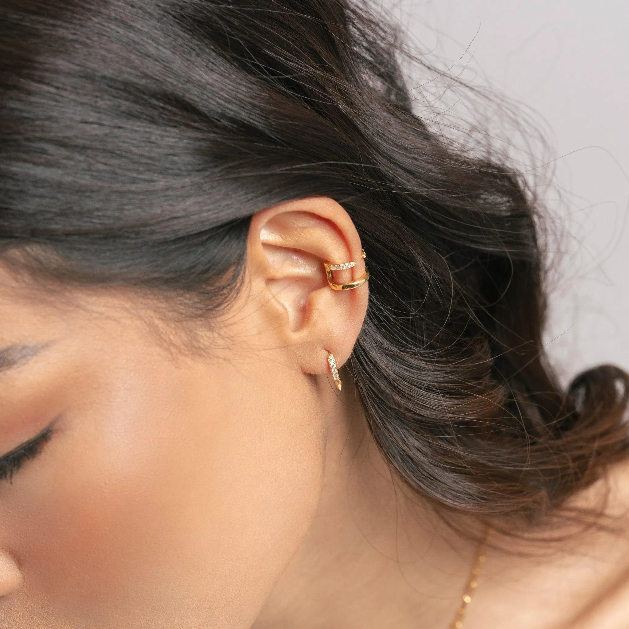 Double Banded Clawed Ear Cuff