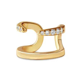 Double Banded Clawed Ear Cuff