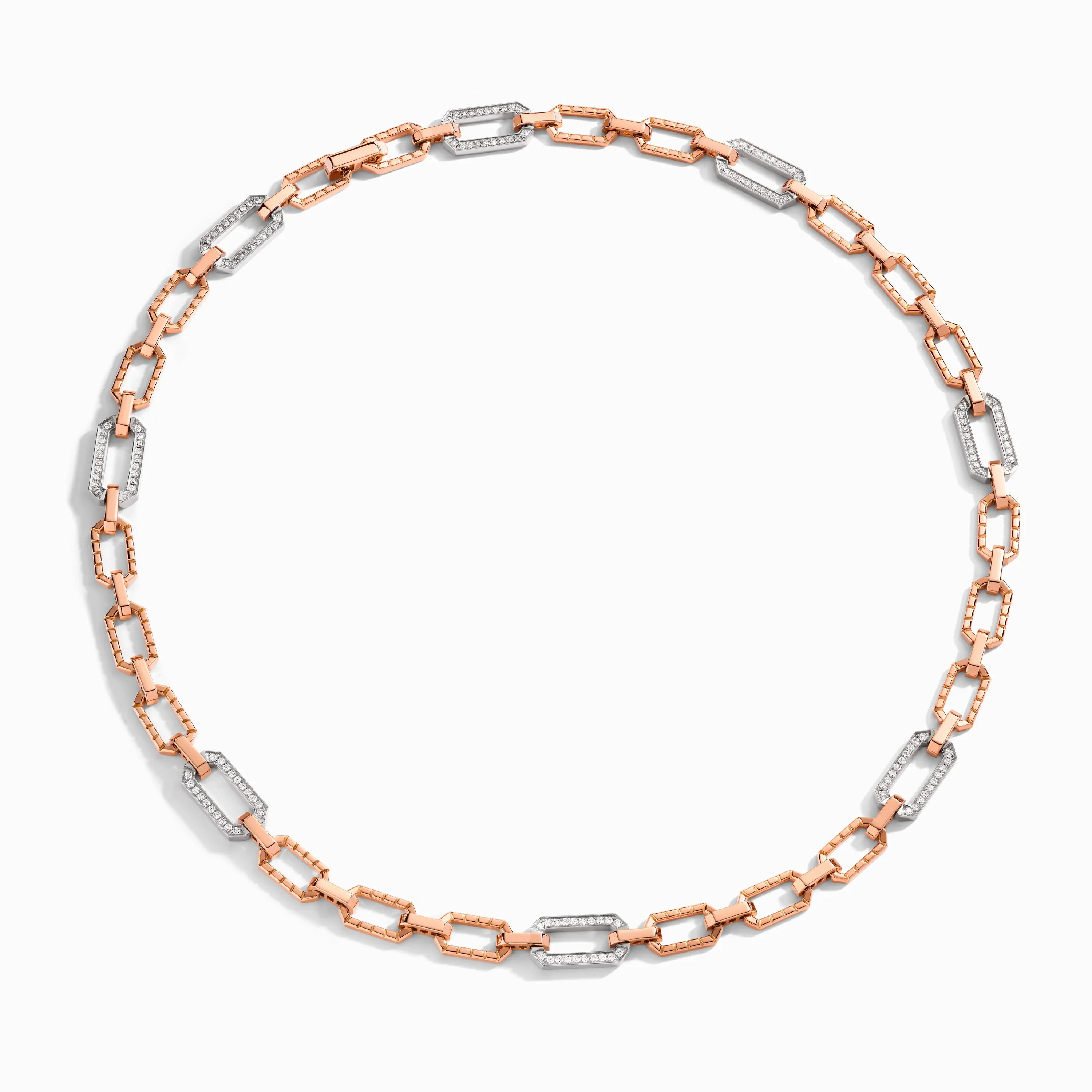 Empire Two-Tone Diamond Statement Pendant Necklace