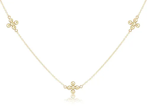 Enewton Choker Simplicity Chain Gold Classic Beaded Signature Cross Gold