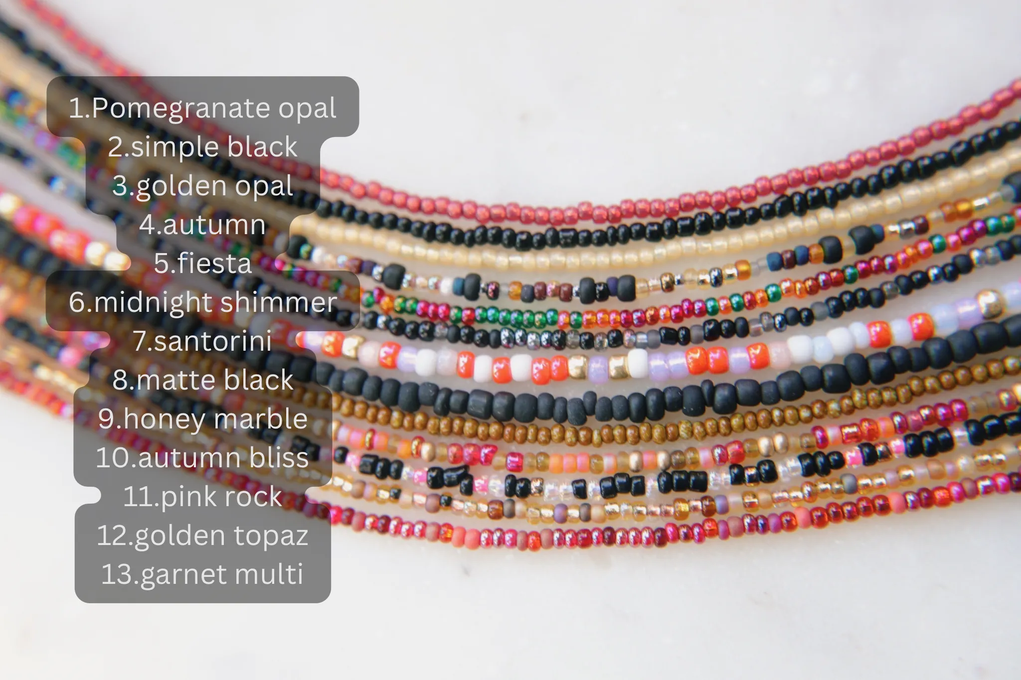Fall Seed Beaded Choker Necklace Collection