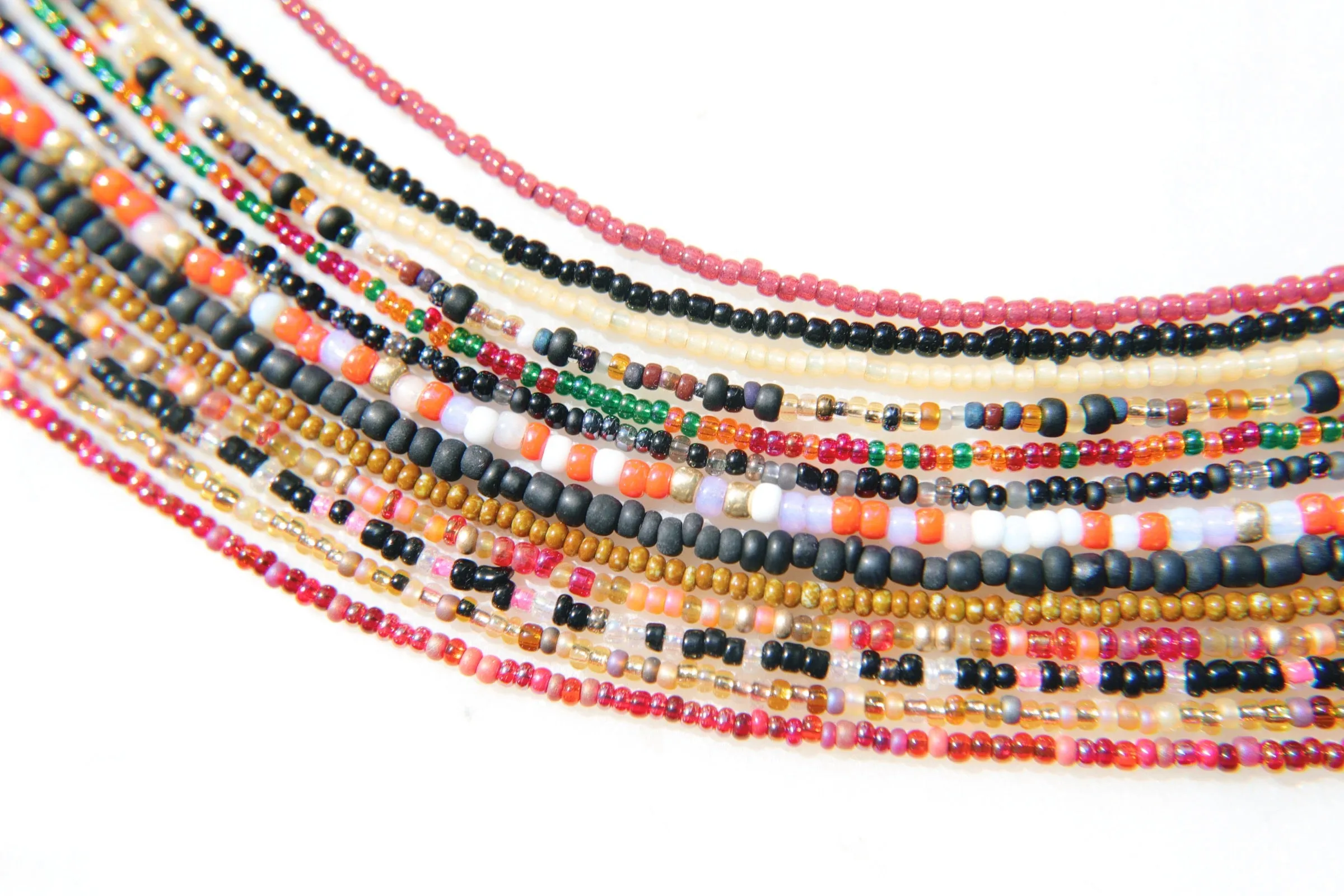 Fall Seed Beaded Choker Necklace Collection