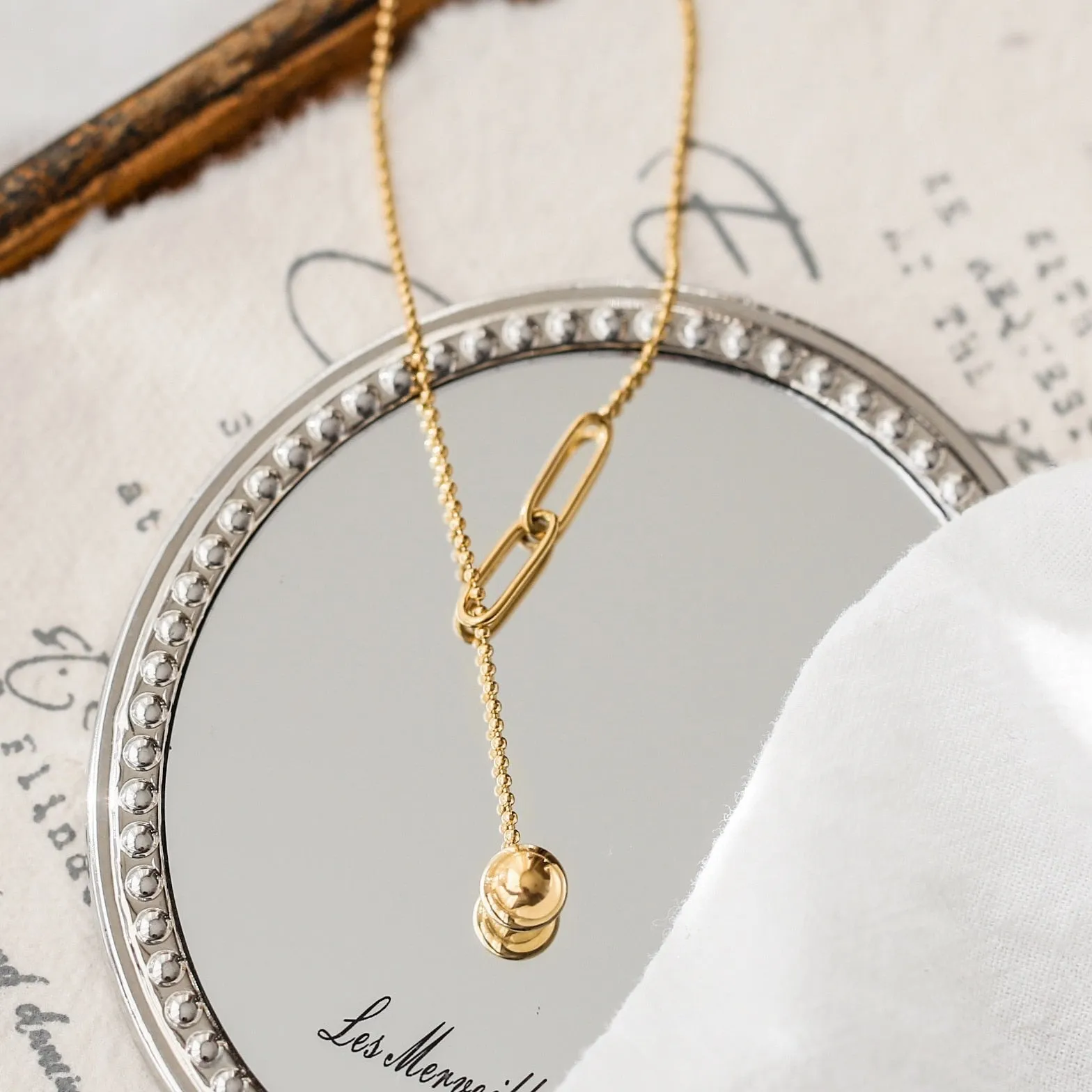 Fashion Casual Spheric Slide Tassel Charms Beaded Chain Choker Necklaces Pendant For Women