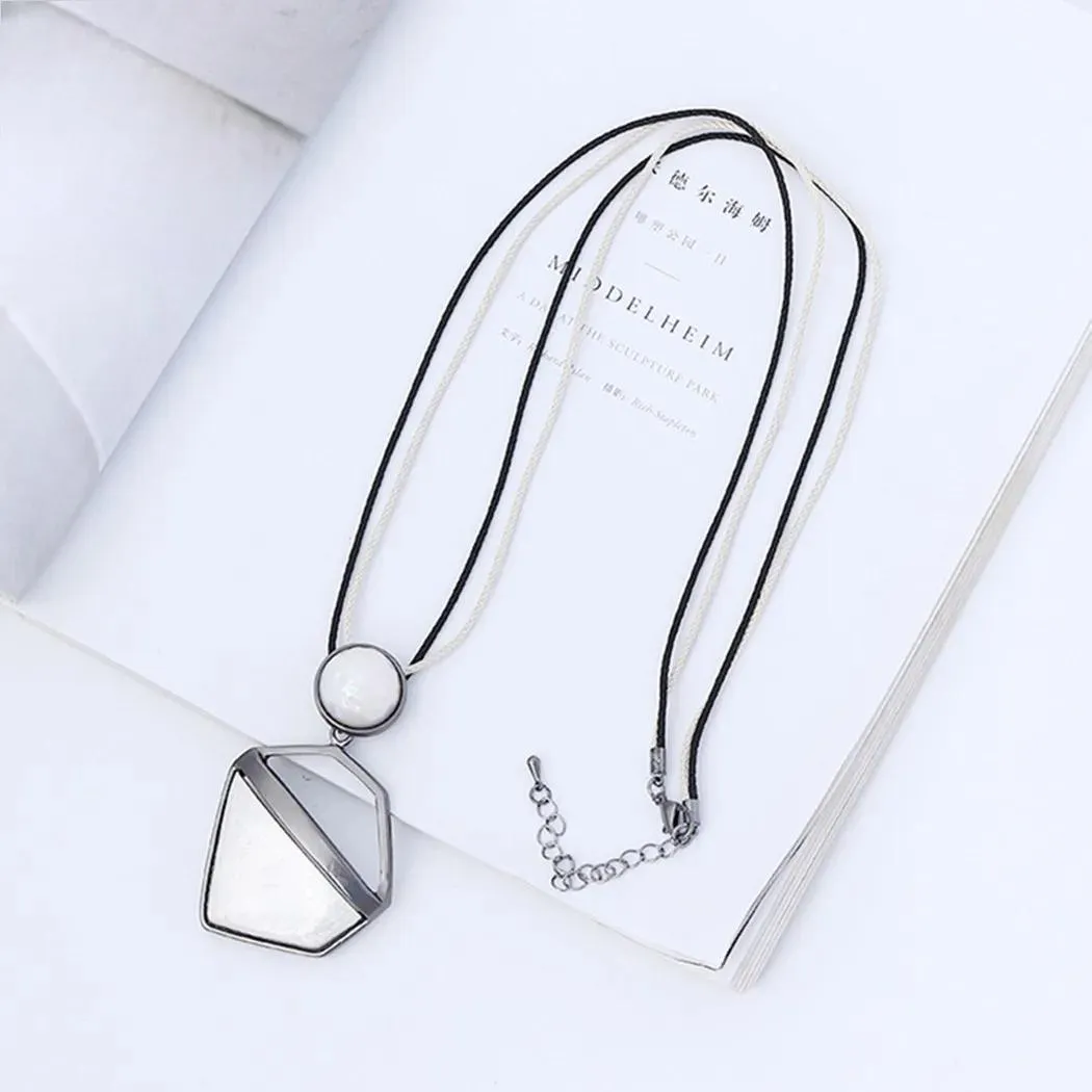 Fashion Long Chains Around the Neck Suspension Necklace Goth Jewelry for Women