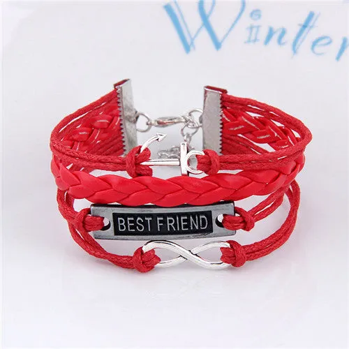 Fashion Womens Bracelet Anchor Hunger of Games Bangles Vintage pulseira Multilayer Bracelets