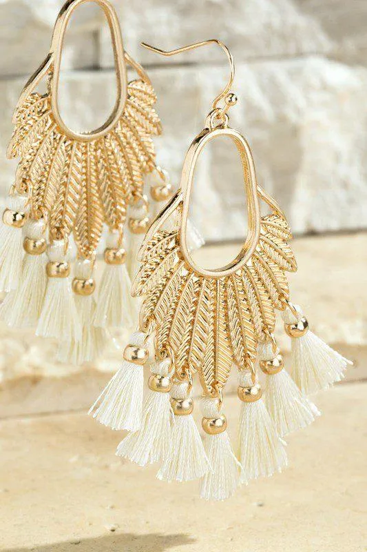 Feather Tassel Earrings