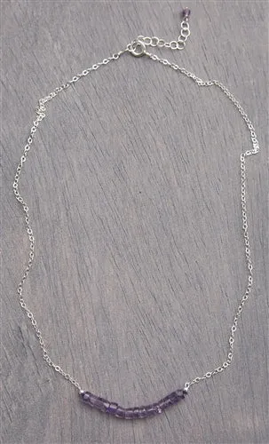 February Amethyst Birthstone Necklace