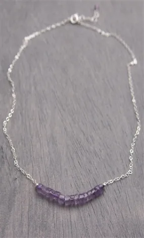 February Amethyst Birthstone Necklace