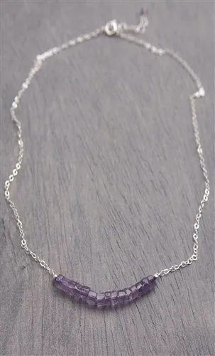 February Amethyst Birthstone Necklace