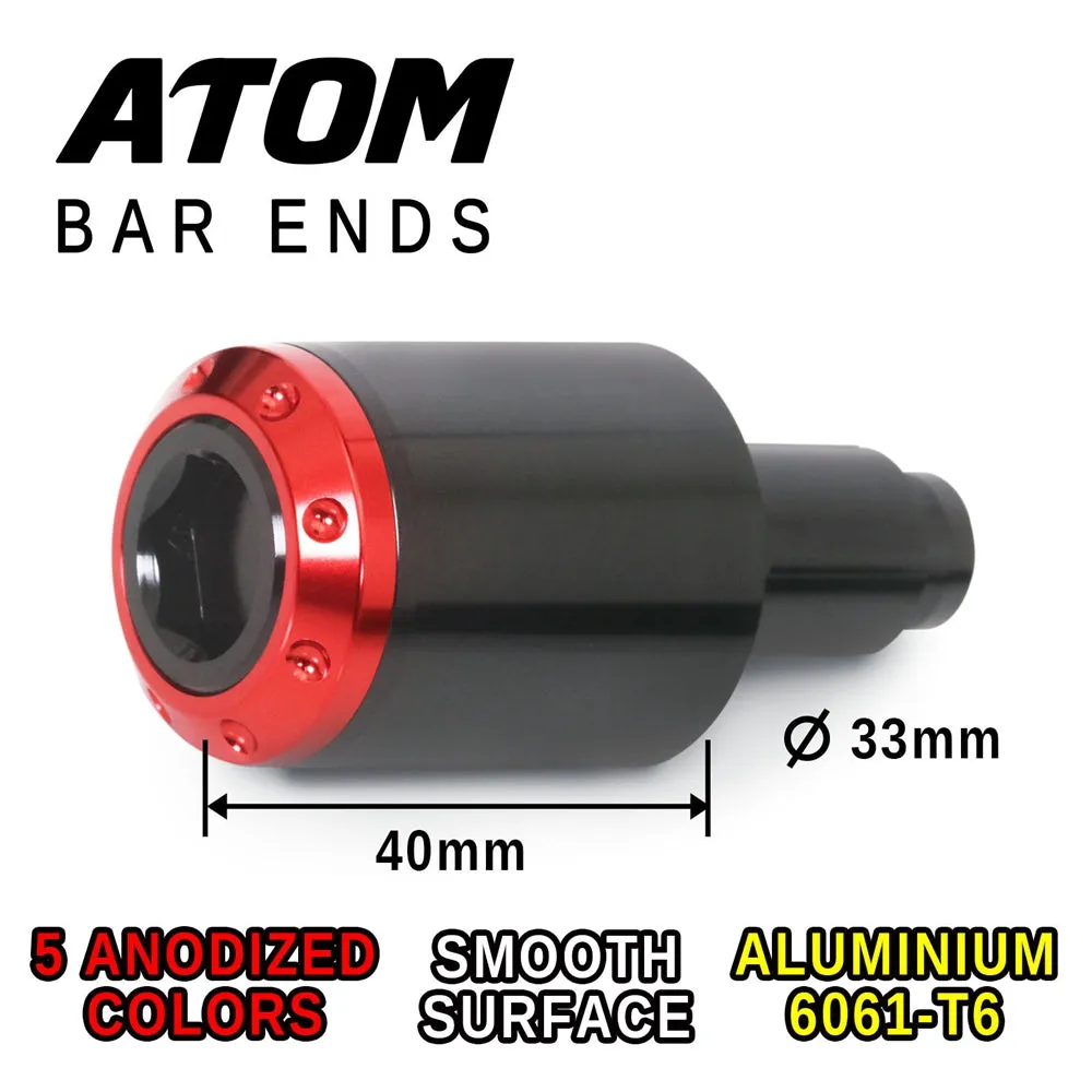 Fit Aprilia Dorsoduro 900 17-19 Engraved Logo ATOM Bar Ends