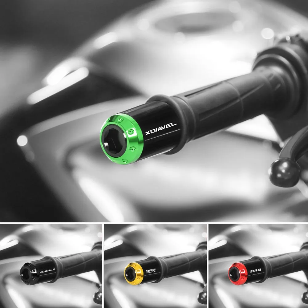Fit Ducati Multistrada 1200 10-16 Engraved Logo ATOM Bar Ends