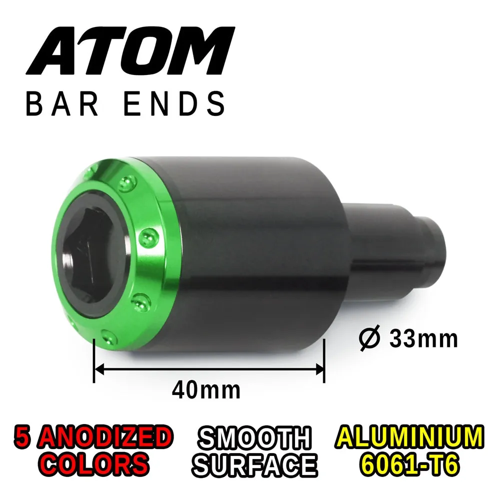 Fit Yamaha X-Max 300 2017-2019 Engraved Logo ATOM Bar Ends