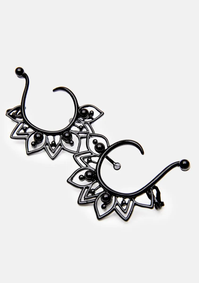 Flower Ear Cuffs