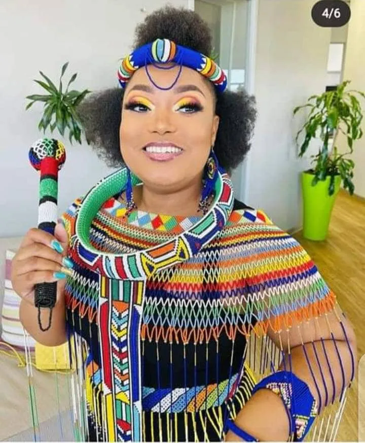 Full set multicolored beaded handmade Zulu necklace with free shipping