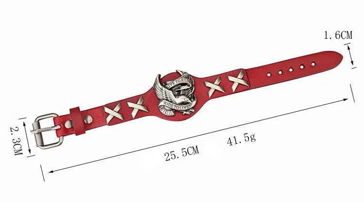 Genuine Leather Bracelets Cool Eagle fashion Men Women Bracelet Rock Punk Style Bracelet