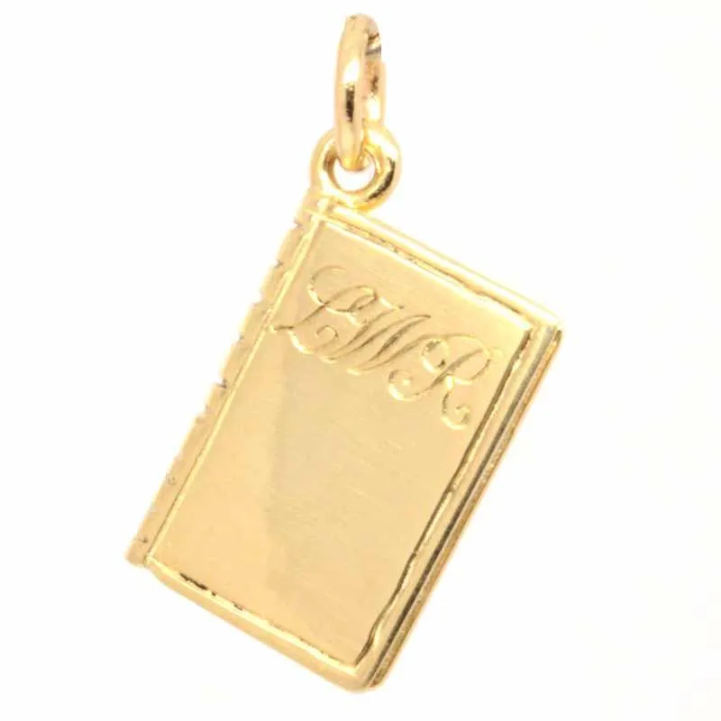 Gold Book Charm