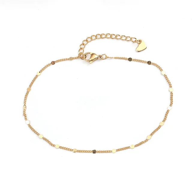 Gold Color On Foot Ankle Bracelets Foot-chain Barefoot Female Jewelry