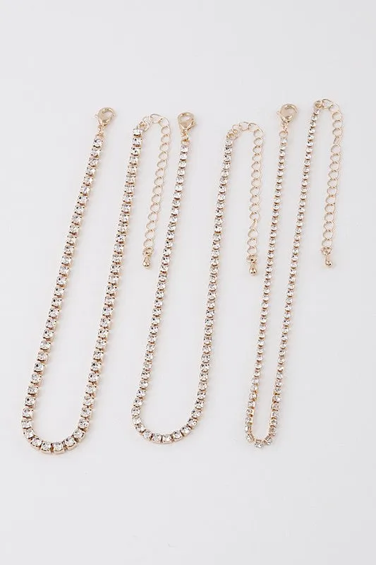 Gold Multi Choker Necklace