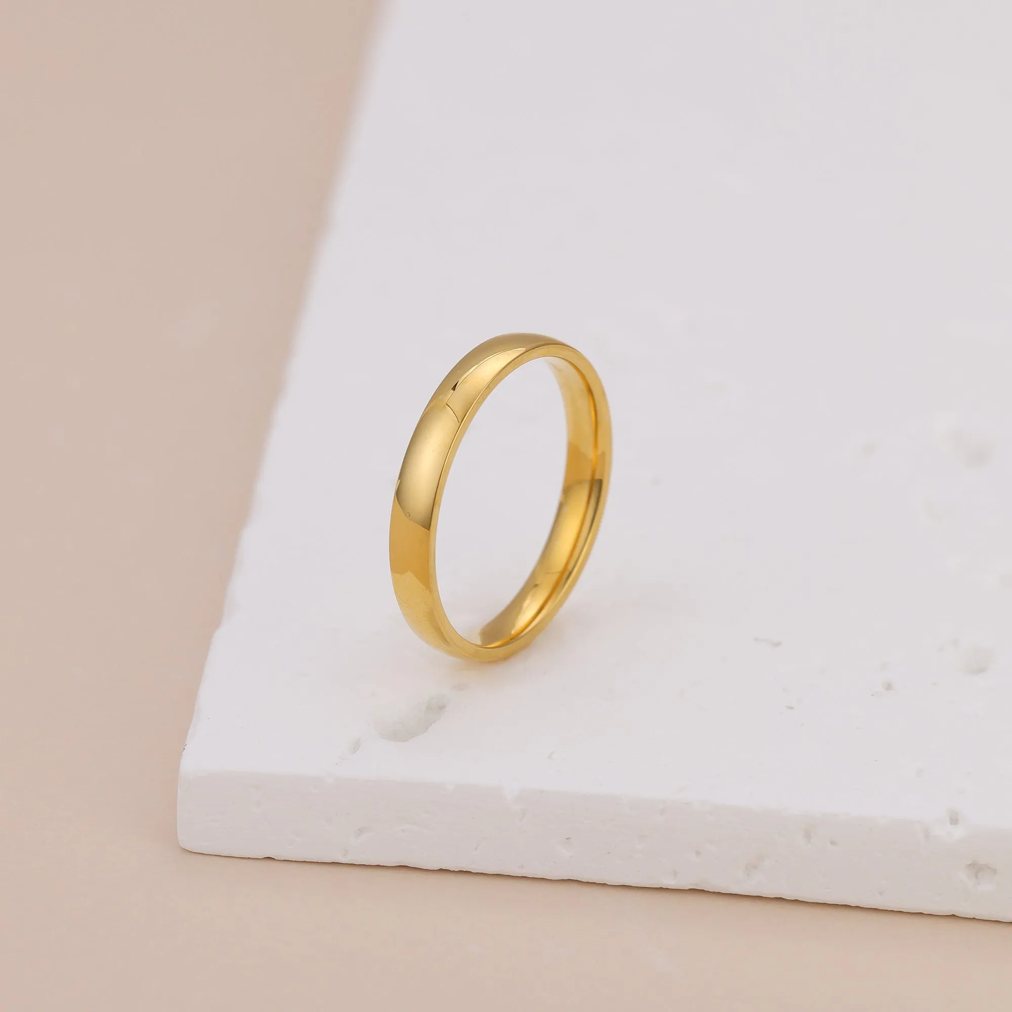 Gold Vermeil brielle minimalist gold ring band