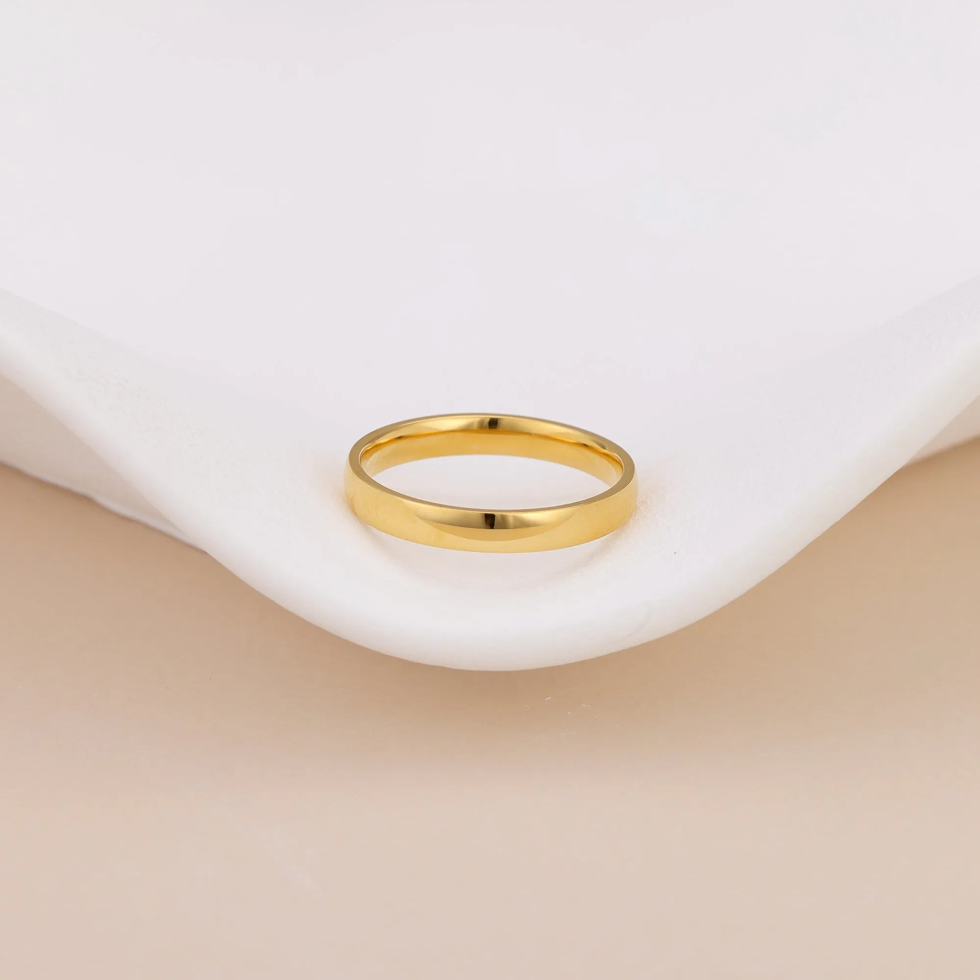 Gold Vermeil brielle minimalist gold ring band