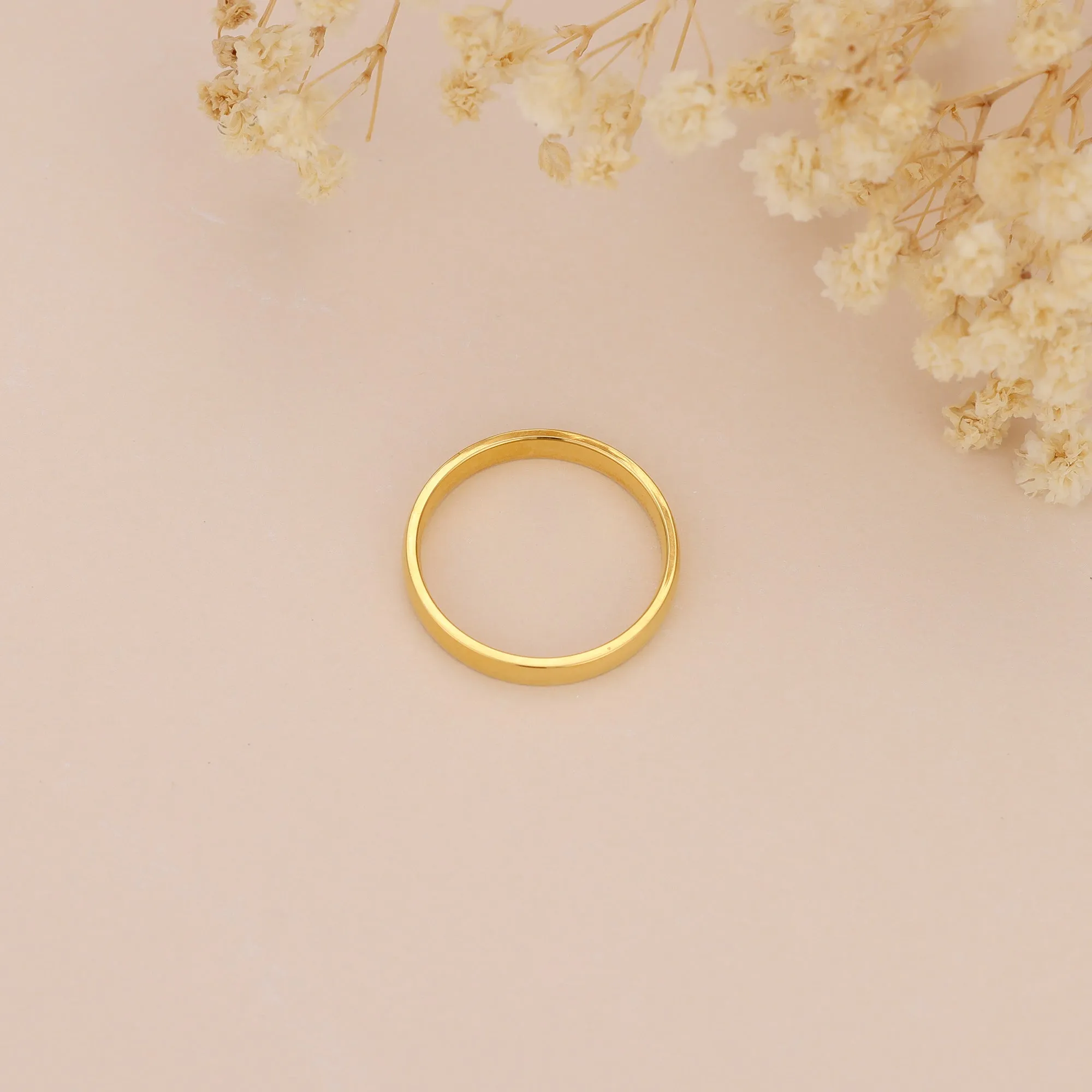 Gold Vermeil brielle minimalist gold ring band