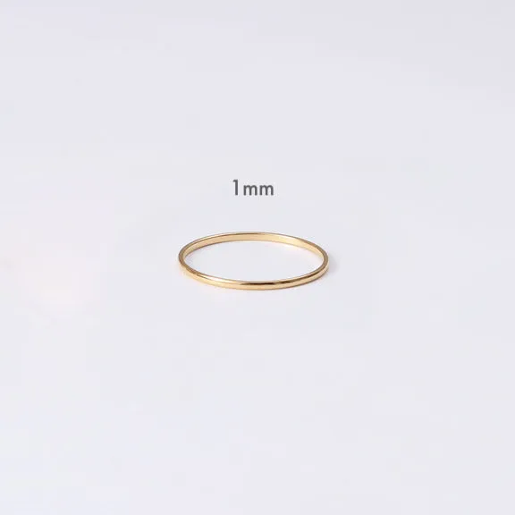Gold Vermeil brielle minimalist gold ring band