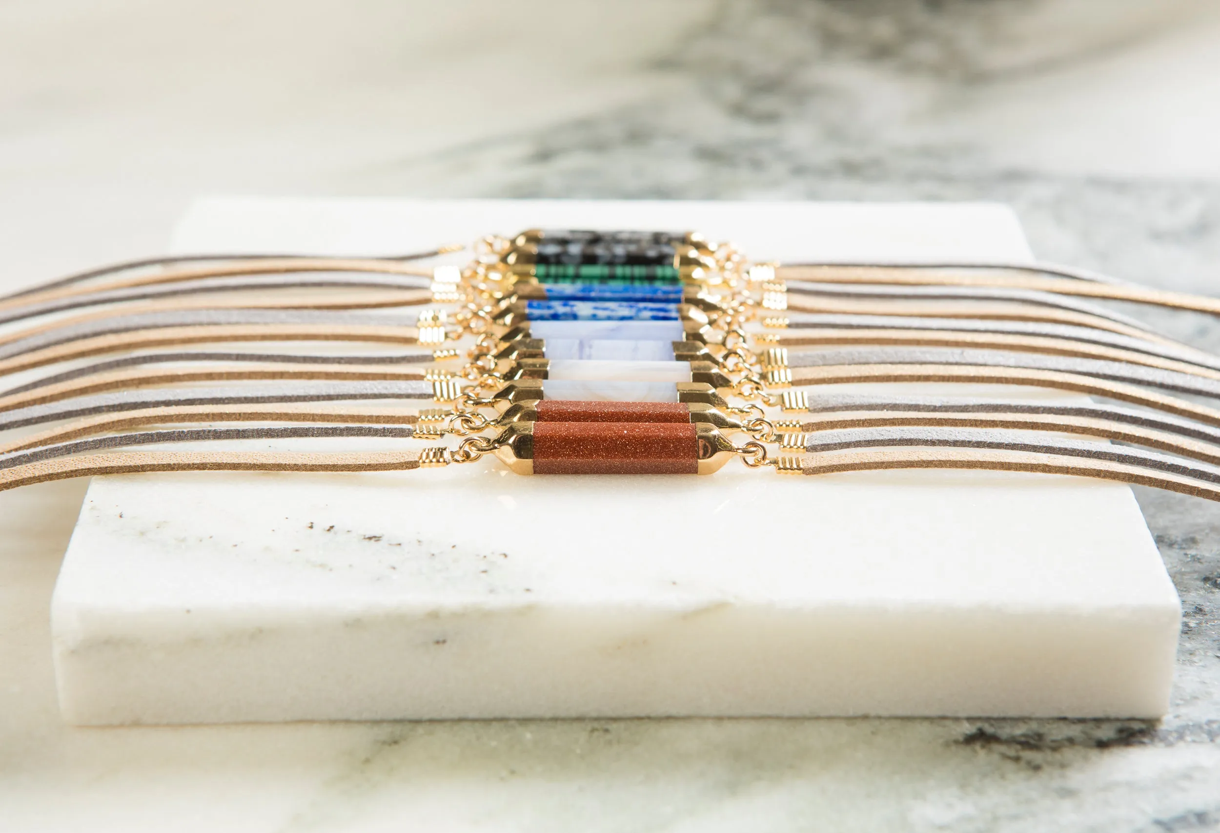 Goldstone Gemstone Choker