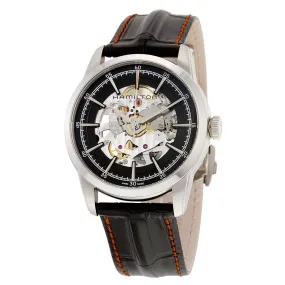 Hamilton Railroad Automatic Black Skeleton Dial Men's Watch H40655731