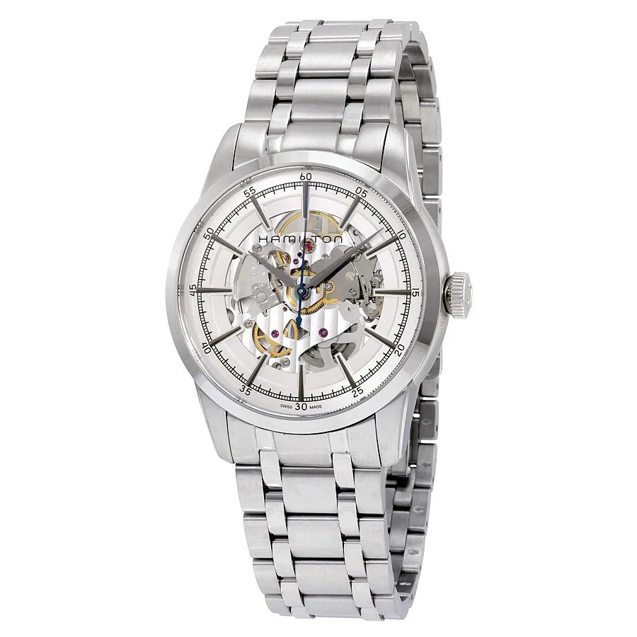 Hamilton Railroad Automatic Silver Skeleton Dial Men's Watch H40655151