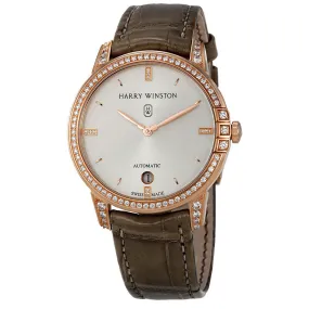 Harry Winston Midnight Automatic 36mm Rose Gold Diamond Men's Watch MIDAHD36RR001