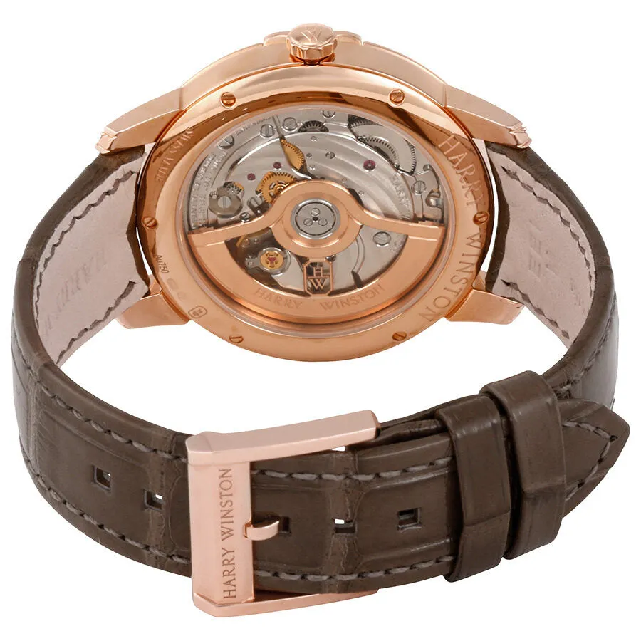Harry Winston Midnight Automatic 36mm Rose Gold Diamond Men's Watch MIDAHD36RR001