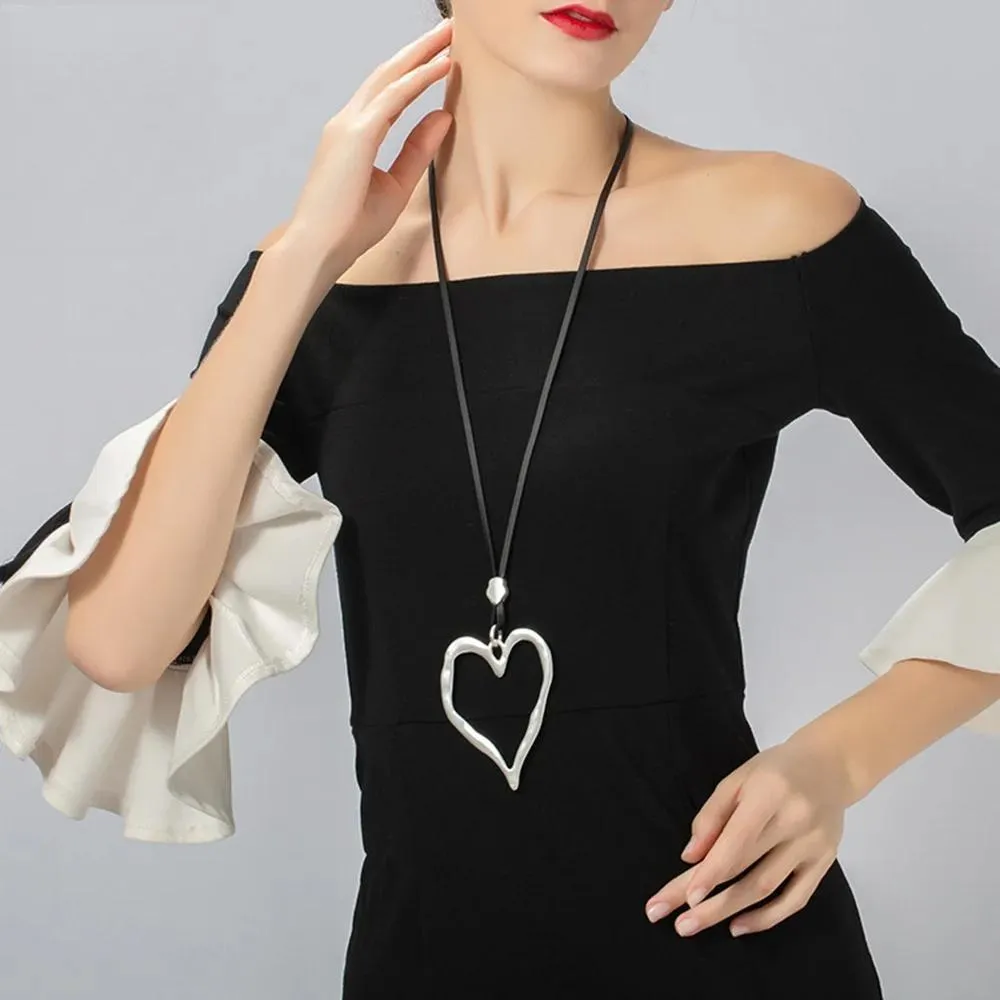 Heart Necklace & Pendant Goth Chains Gold Color Necklace