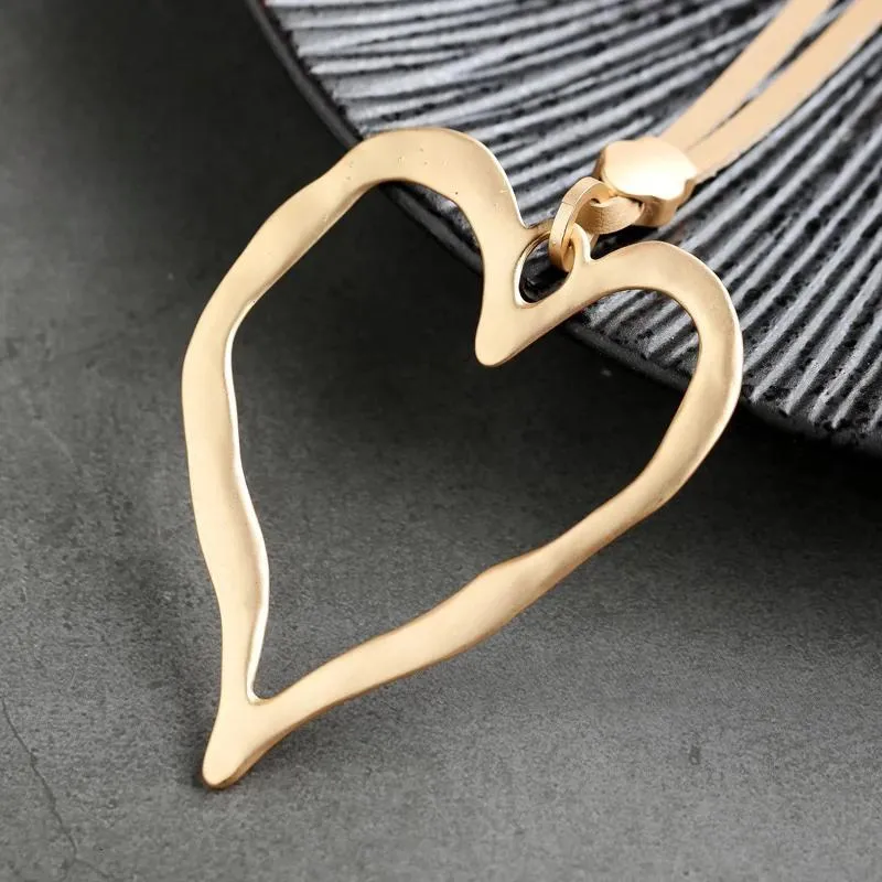 Heart Necklace & Pendant Goth Chains Gold Color Necklace