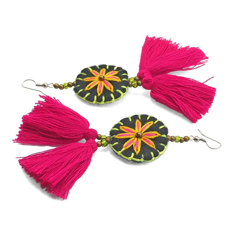 Hilltribe Chrocheted Earrings, AC