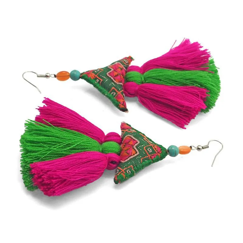 Hilltribe Chrocheted Earrings, U
