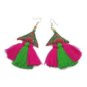 Hilltribe Chrocheted Earrings, U