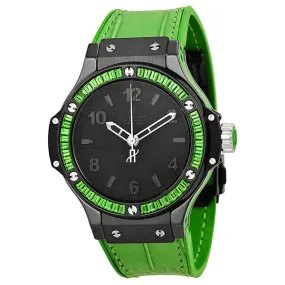 Hublot Big Bang Tutti Frutti Black Dial Green Strap Ladies Watch 361CG1110LR1922 361.CG.1110.LR.1922