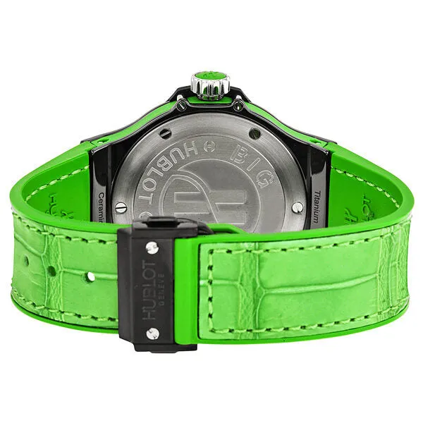 Hublot Big Bang Tutti Frutti Black Dial Green Strap Ladies Watch 361CG1110LR1922 361.CG.1110.LR.1922