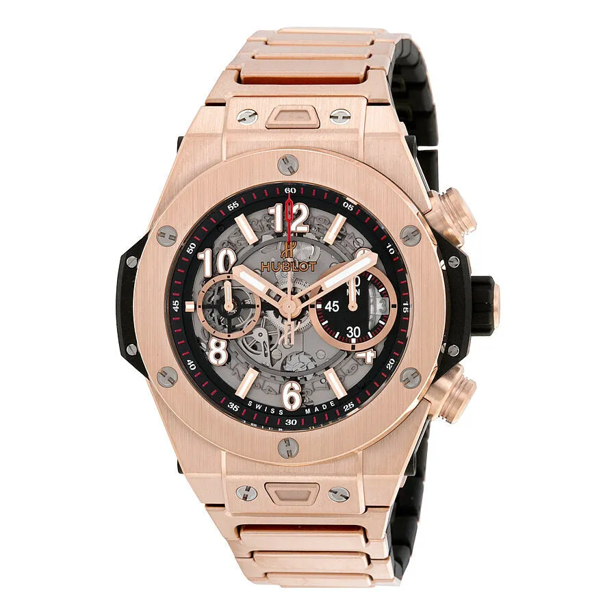 Hublot Big Bang UNICO Skeleton Dial 18k Rose Gold Men's Watch 411.OX.1180.OX