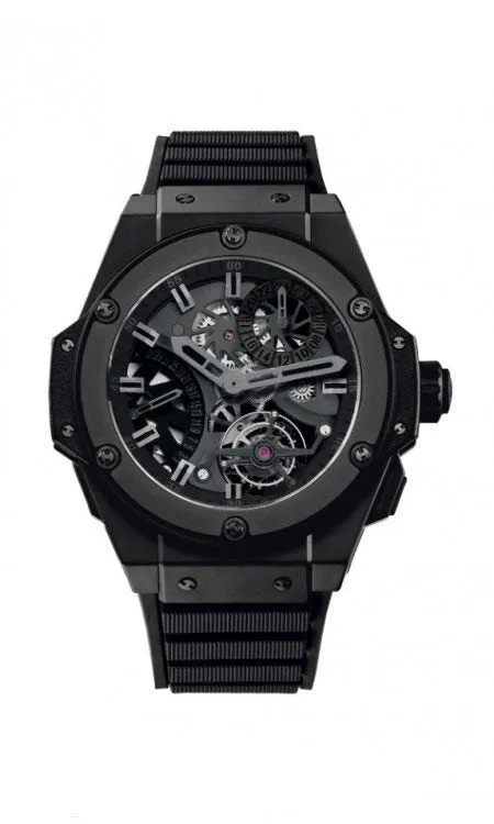 Hublot King Power Tourbillon GMT Skeleton Dial Ceramic Automatic Men's Watch 706.CI.1110.RX