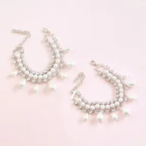 Juno Bohemian Bridal Pearl Anklets