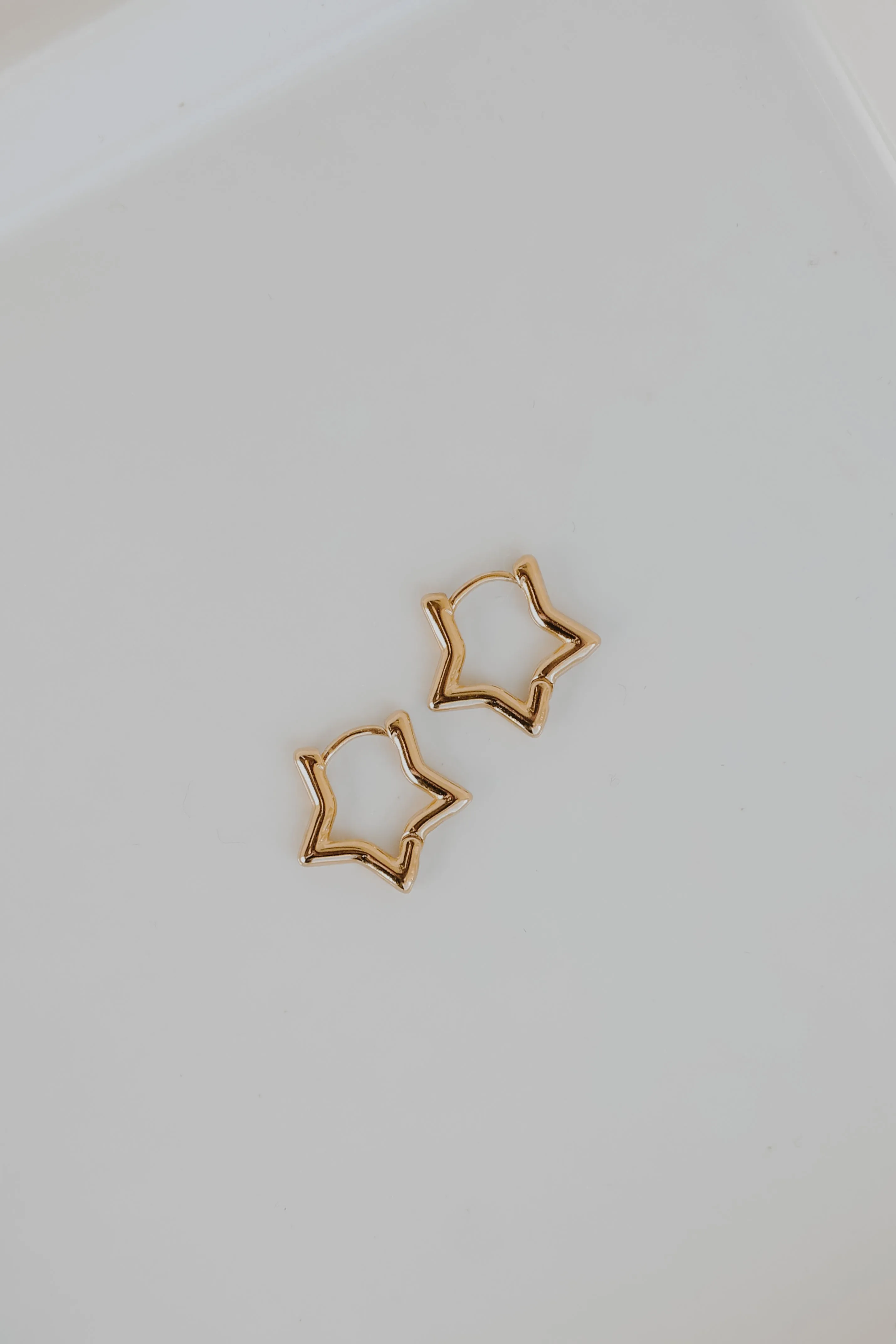 Kaia Gold Star Mini Hoop Earrings