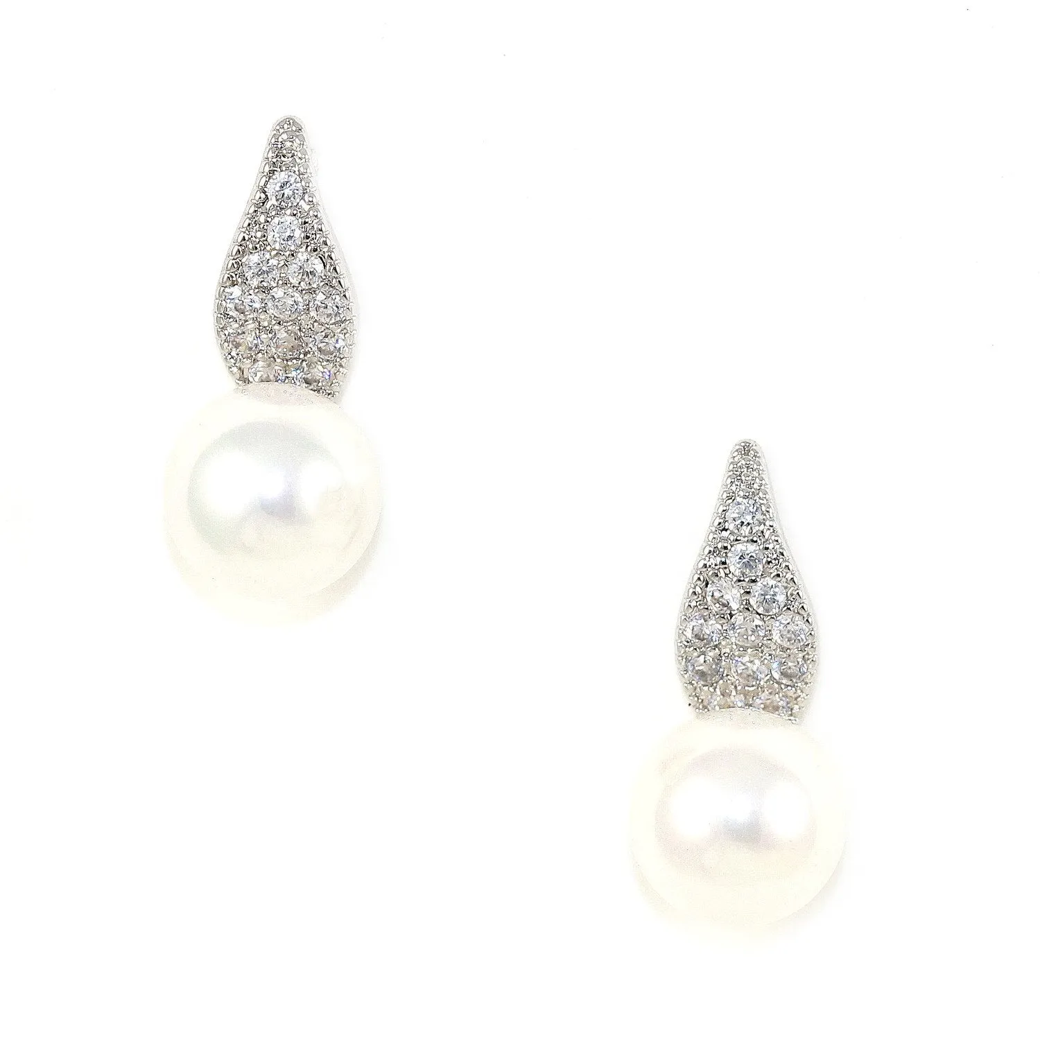 Kristin Perry Pearl Petal Stud Earrings