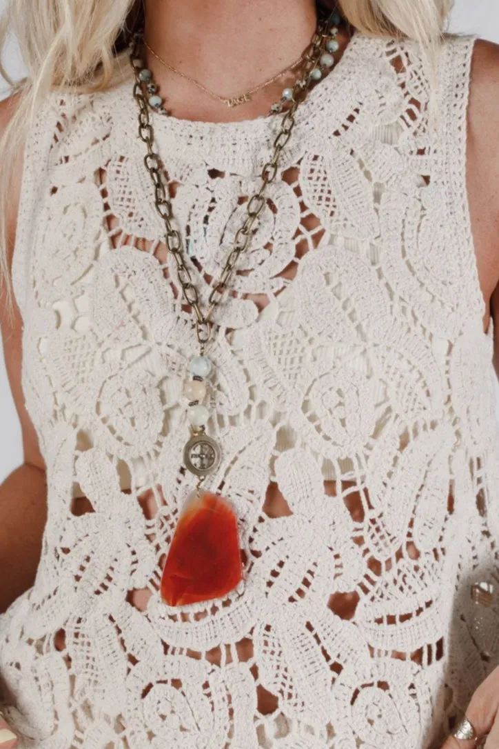 Lila Necklace - Red Multi