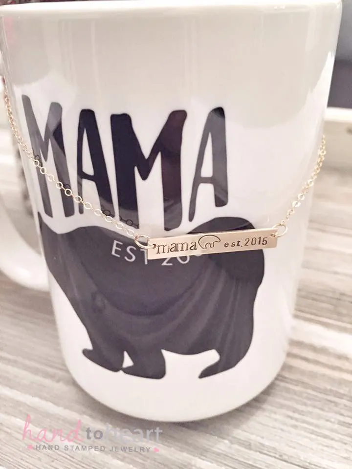 Mama Bear Bar Necklace